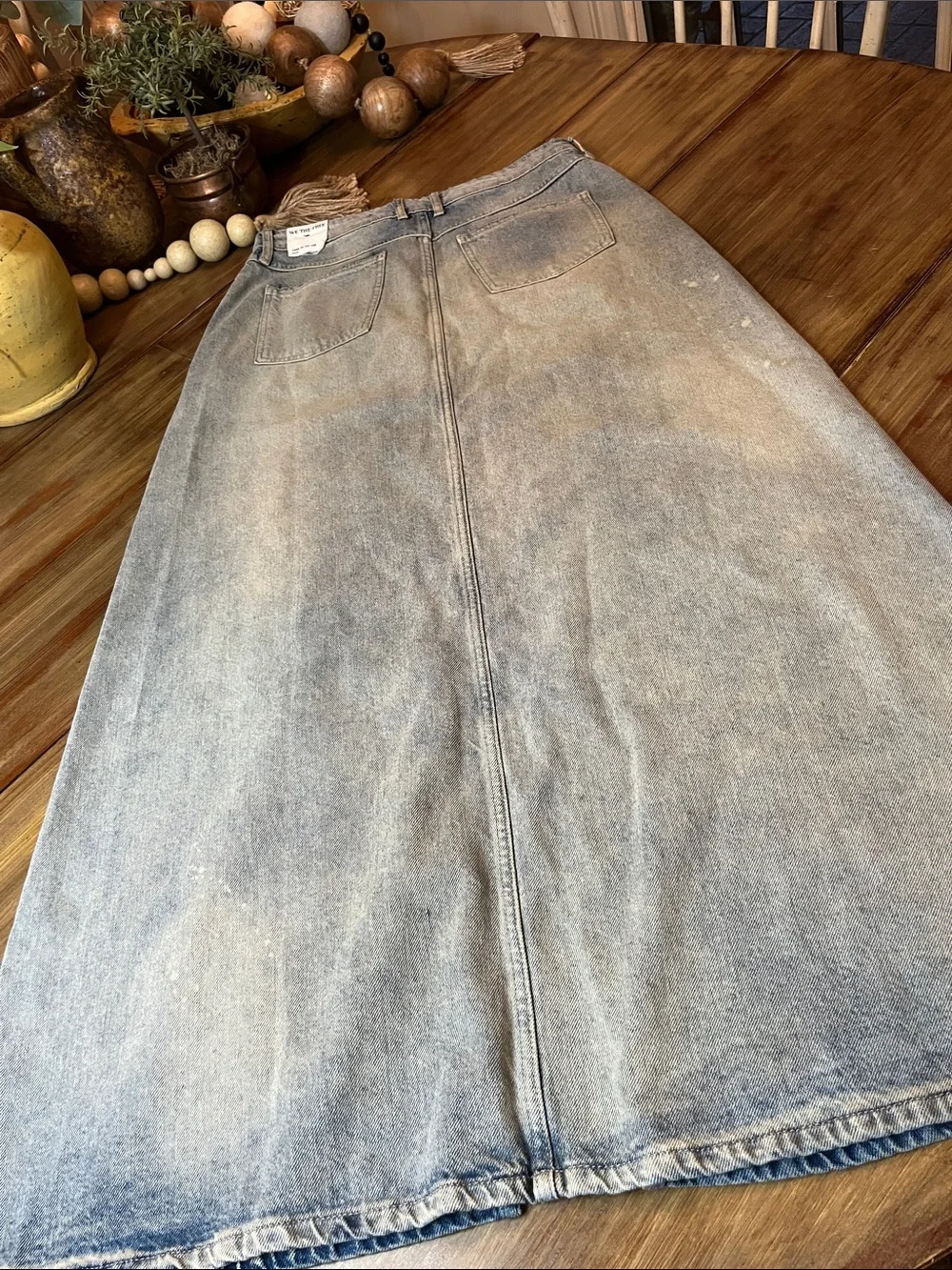 New WE THE PEOPLE Come as you are Denim Maxi Skirt Sz 8
